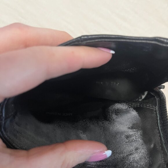 Rag & Bone Black Leather Heeled Ankle Booties Size 35 - Picture 2 of 8